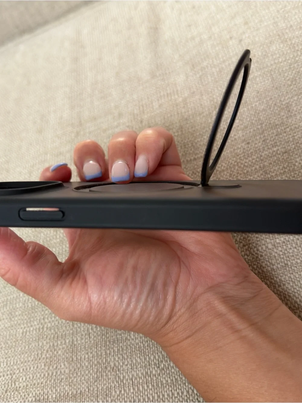 Black MagSafe-Style iPhone Ring Grip Case